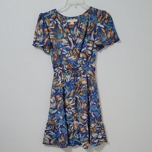Monteau Wrap Abstract Floral Dress, Size Small